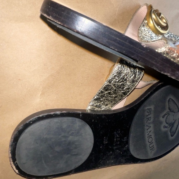 AUTHENTIC double G Gucci leather slides size 38 - Picture 6 of 11